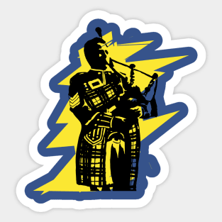 Standing Bagpiper - abstract Sticker
